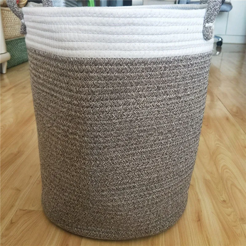 Cotton fabric woven storage basket